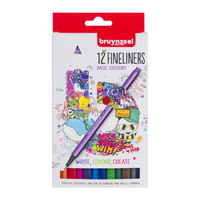 Fineliner Bruynzeel Set À 12 Kleuren