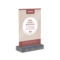 Kaarthouder Europel A4 Polystone Antraciet