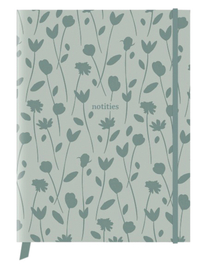 Notitieboek A5 Homemade Bloemen Groen Allover