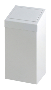 Afvalbak Vepa Bins Met Pushdeksel 50 Liter Metaal Wit