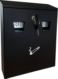 Asbak Brasq Wand 32X26CM Zwart