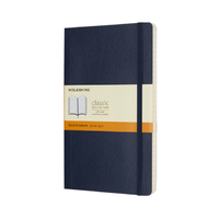 Notitieboek Moleskine Large 130X210MM Lijn Soft Cover Sapphire Blue