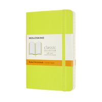 Notitieboek Moleskine Pocket 90X140MM Lijn Soft Cover Lemon Green