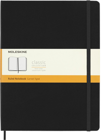 Notitieboek Moleskine XL 190X250MM Lijn Hard Cover Zwart