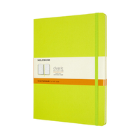 Notitieboek Moleskine XL 190X250MM Lijn Hard Cover Lemon Green