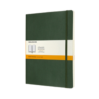 Notitieboek Moleskine XL 190X250MM Lijn Soft Cover Myrtle Green