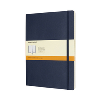 Notitieboek Moleskine XL 190X250MM Lijn Soft Cover Sapphire Blue