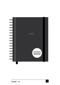 B5 Schoolagenda 24/25 Met Spiraal - Zwart