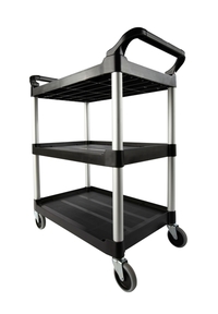 Serveerwagen Rubbermaid Met 10CM Zwenkwielen Zwart