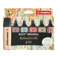 Markeerstift Stabilo Boss 70/6 Nature Colors Etui À 6 Stuks