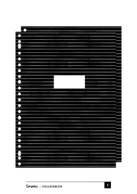 Collegeblok A4 Lijn 2Pak Basis - Zwart