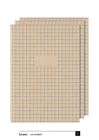 5-Pak A4 Schriften Met Ruiten - Kraft