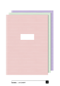 Schrift A4 Lijn 5Pak - Pastel