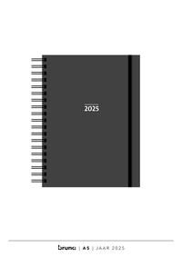 Agenda 2025 A5 Spiraal - Basis Zwart