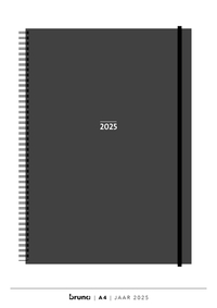 Agenda 2025 A4 Zakelijk Spiraal - Basis Zwart