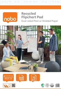 Flipoverpapier Nobo Gerecycled 58X81CM Dubbelzijdig Plano 50Vel