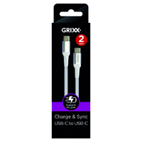Kabel Grixx Usb-C Naar Usb-C 2M Wit