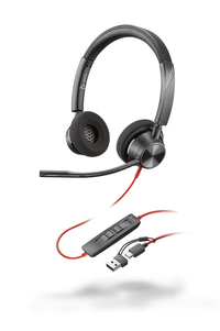 Headset HP Poly Blackwire 3320 Stereo Usb-C
