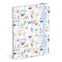 Agenda 2025 Lannoo Flowers Watercolour Aop 7Dagen/2Pagina's