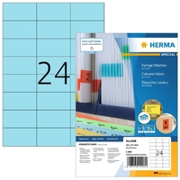 Etiket Herma 4408 70X37MM Blauw 2400 Etiketten