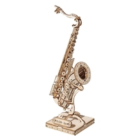Robotime Saxophone. Diy 3D Kit. Houten Miniatuur. TG301. Artbizniz