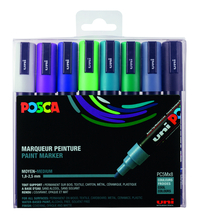 Paintmarker Uni Posca PC5M Medium Koel Assorti Set À 8 Stuks
