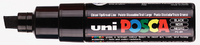 Paintmarker Uni Posca PC8K Breed Schuin Zwart