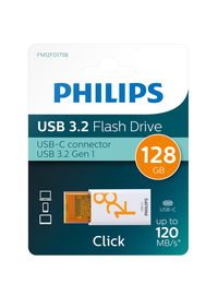 Usb Stick Philips Click Usb-C 128GB Sunrise Orange