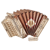 Robotime Accordion. Houten Miniatuur. Diy 3D Kit.