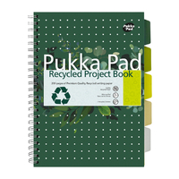 Projectboek Pukka Pad Recycled A4 Lijn 5-Tabs 4-Gaats 200 Pagina's 80GR Groen