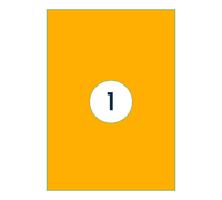 Etiket Rillprint 210X297MM Fluororanje 100 Etiketten