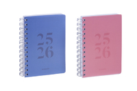 Schoolagenda 2025 Brepols Wire-O Transp BLW/Roze Ass 1/1 FSC