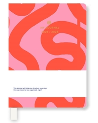 Schoolagenda 2025 A-Journal Flow Roze/Rood 18-M FSC