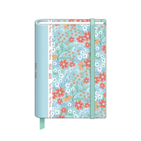 Schoolagenda 2025 A6 Pastel Miniflowers Blue Padded FSC