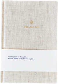 Dagboek A-Journal One Line A Day Linen Lijn