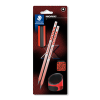 Potlood Staedtler Norix HB Blister À 2 Stuks Zwart-Koraal