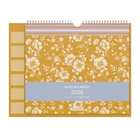 Familieplanner 26 A4 Achterbord - SP Flower Geel