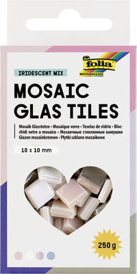 Mozaieksteentjes Folia 10X10MM Glas Iriserend