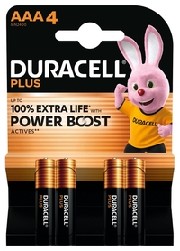 Batterij Duracell Plus Powerboost 4X Aaa