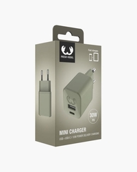 Oplader Usb + Usb-C 30W Dried Green