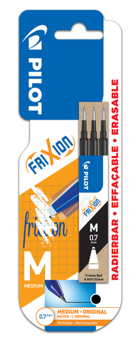 Rollerpenvulling Pilot Frixion Medium Zwart Blister À 3 Stuks