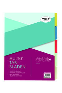 Tabbladen Multo A4 23R Karton 5-Delig Assorti