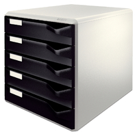 Ladenblok Leitz A4 5 Laden Zwart/Wit