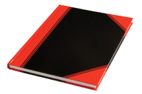 Notitieboek Zwart/Rood A5 Lijn 70GR 96Vel