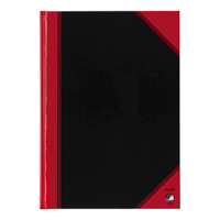 Notitieboek Zwart/Rood A4 Lijn 70GR 96Vel