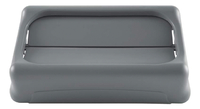 Deksel Rubbermaid Slim Jim Vented Gesloten Met Swingsysteem Grijs