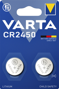 Batterij Varta Knoopcel CR2450 Lithium Blister À 2Stuk