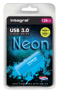 Usb-Stick 3.0 Integral 128GB Neon Blauw