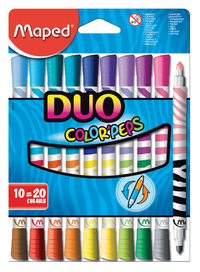 Viltstift Maped Color'peps Duo Colors Set Á 10 Stuks Assorti