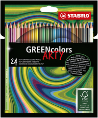 Kleurpotloden Stabilo 6019 Greencolors Arty Assorti Etui À 24 Stuks